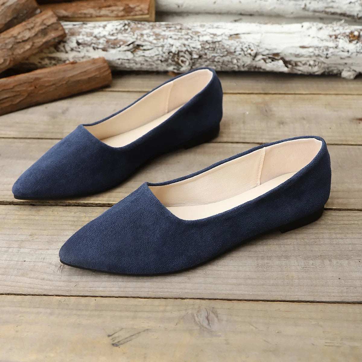 Women's Pointed Toe Ballet Flat Shoe Spring/autumn Fashion Slip on Loafers Outdoor Comfortable  Casual Flat Shoes for Women.
