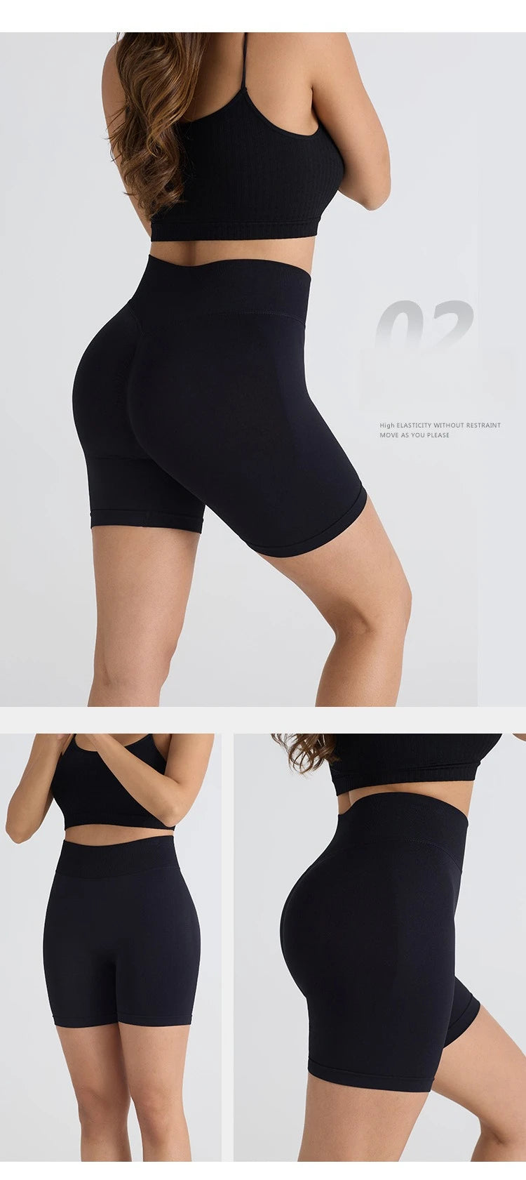 Seamless Workout Shorts Women High Waisted Hip Lifting Yoga Shorts for Women Quick Drying and Breathable Stretchy Cycling Shorts.