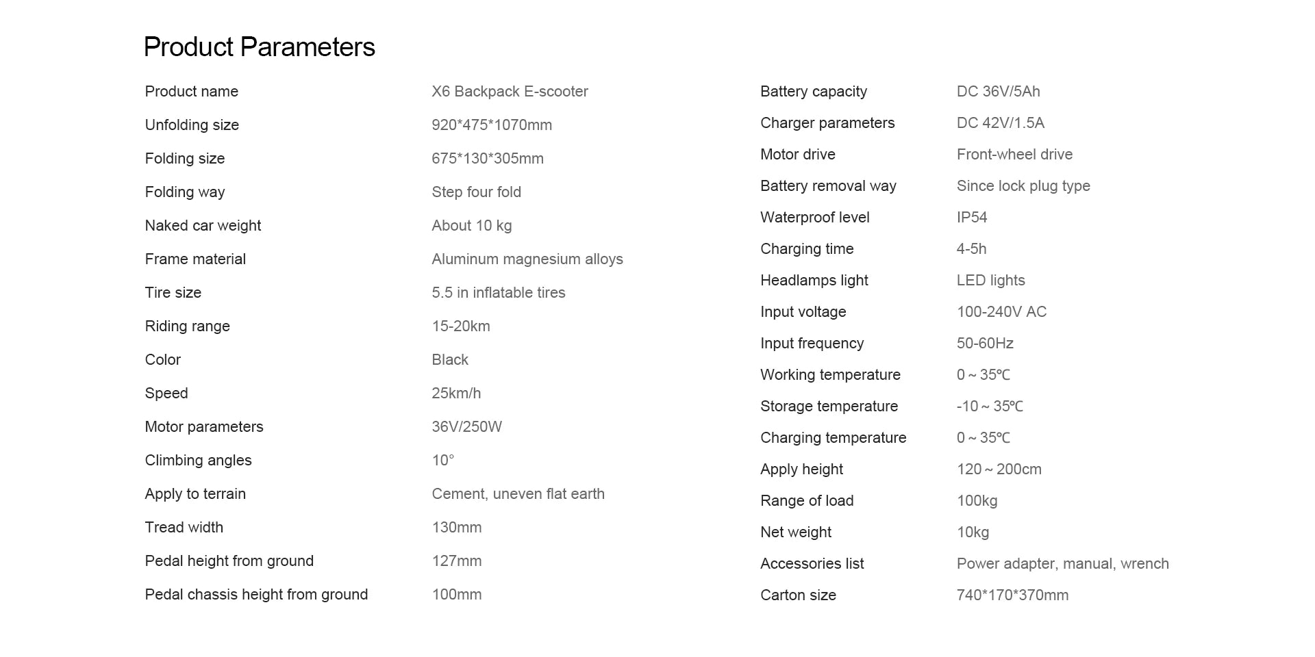 Alnsoor X6 City Electric Scooter 500W Motor 36V5AH Battery City Electric Scooter 5.5" Road Tire Electric Scooter.