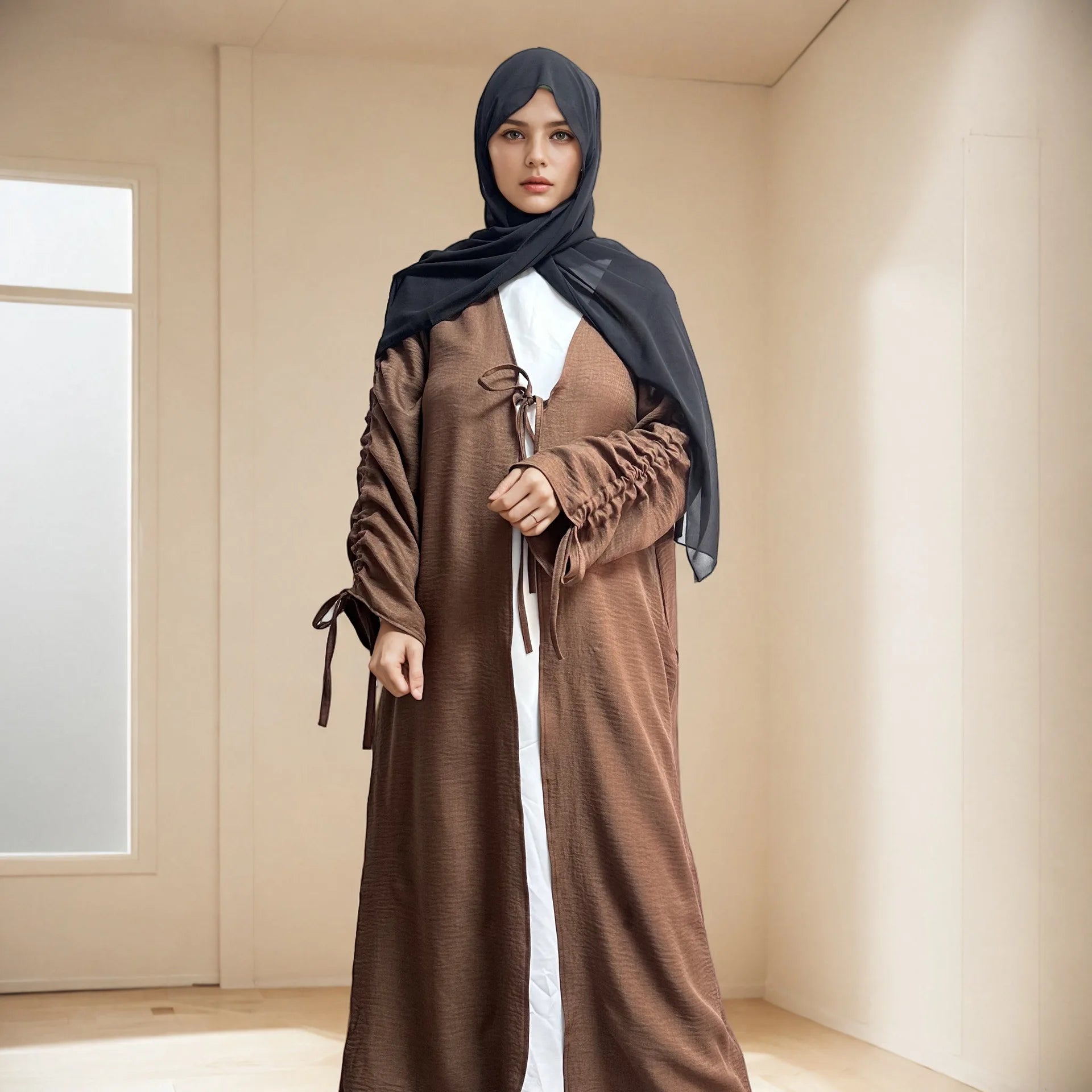 Eid Ramadan Muslim Dress Women Dubai Open Abaya Turkey Kaftan Kimono Cardigan Kebaya Islam Clothing Robe Caftan Marocain Femme.