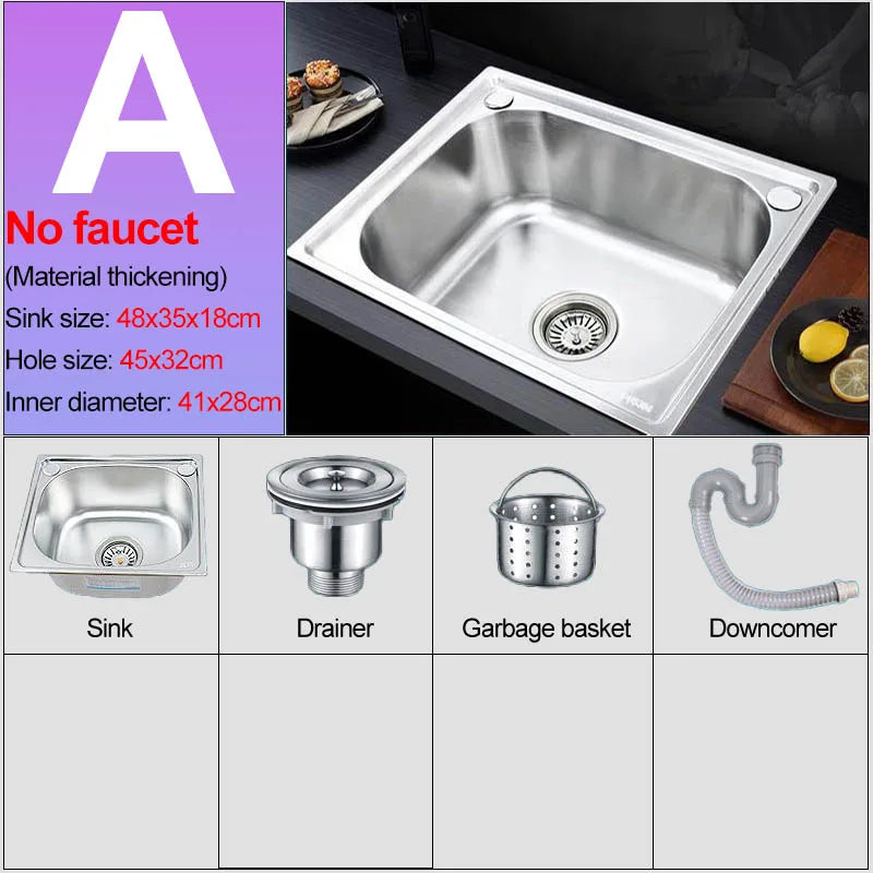 Verdickter Einzelschlitz aus Edelstahl 304 mit Halterung zum Aufhängen an der Wand, Waschbecken, Balkonbecken, Küchenwaschbecken, Waschbecken