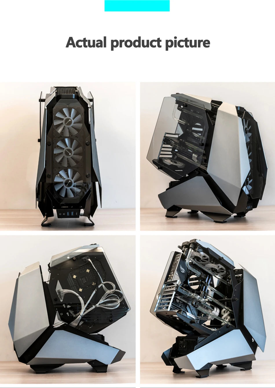 JONSBO MOD-5 Game E-sports Case All Aluminum Special-shaped Glass Chassis Support ATX Motherboard 360 Water-cooled 5V ARGB