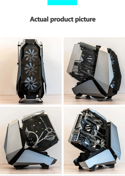JONSBO MOD-5 Game E-sports Case All Aluminum Special-shaped Glass Chassis Support ATX Motherboard 360 Water-cooled 5V ARGB