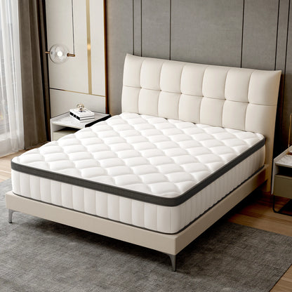 Daccormax Taschenfederkernmatratze 22 cm, ergonomisches 7-Zonen-Design, mittelfester, atmungsaktiver Bezug, Druckentlastungs- und Wirbelsäulenstütze