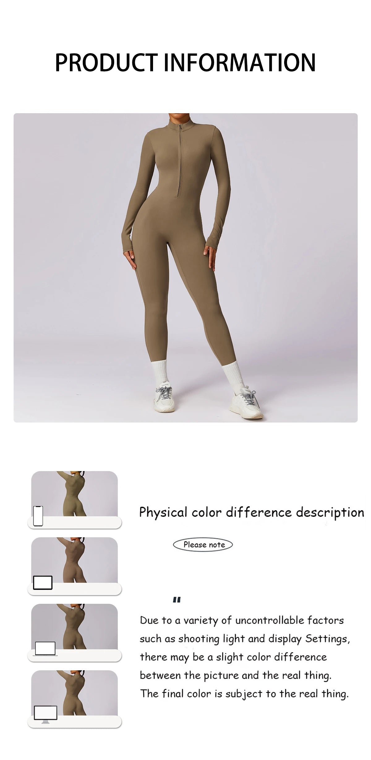 Zipper Long Sleeve Jumpsuit Gym Sportswear Women Yoga Boilersuit Women Sports Jumpsuit Fitness Rompers Stretch Workout Bodysuits.