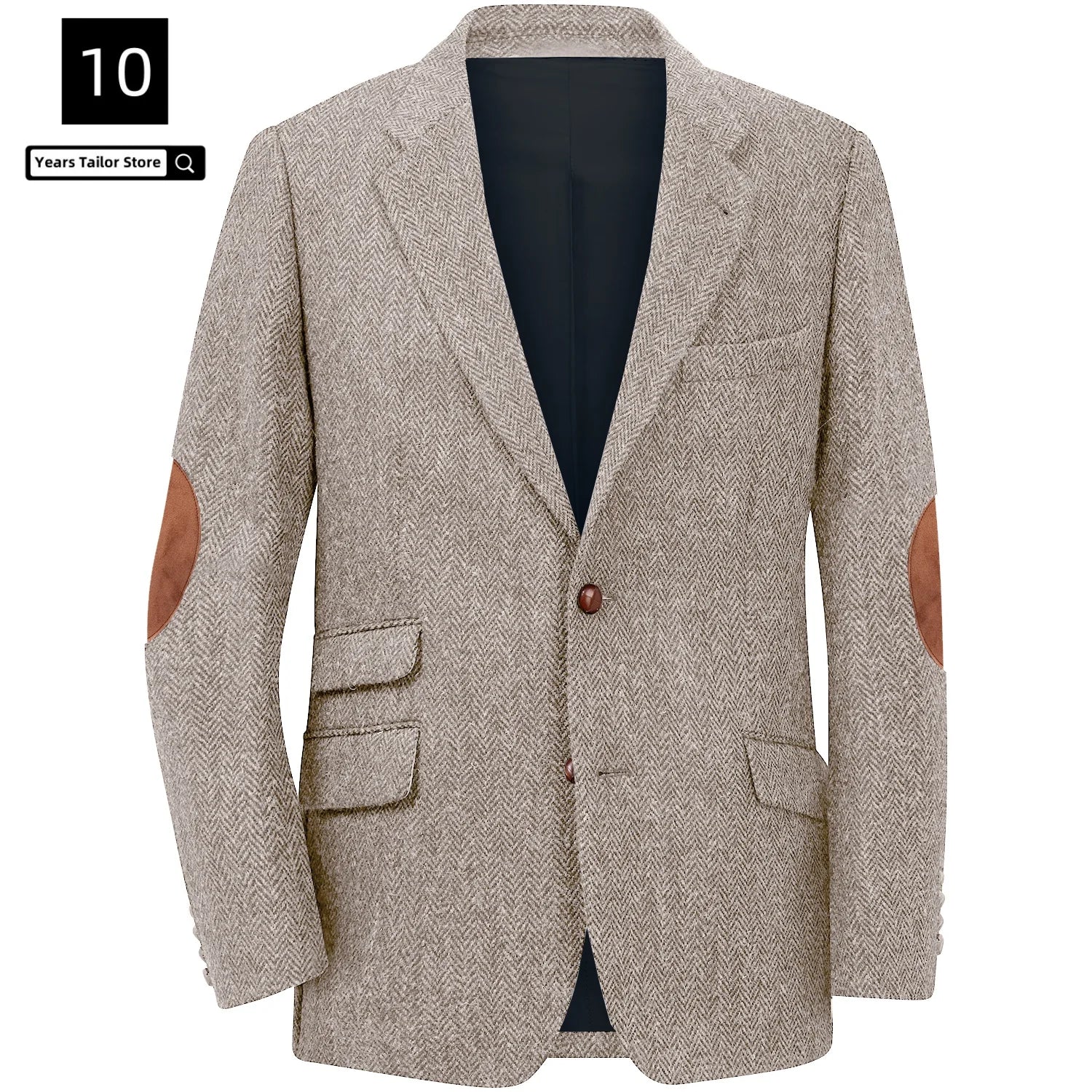 Men's Blazer Herringbone Single Breasted Casual Elegant Man Suit Jackets Coat Men's Stage Clothing Clothing-for-men Male Clothes.