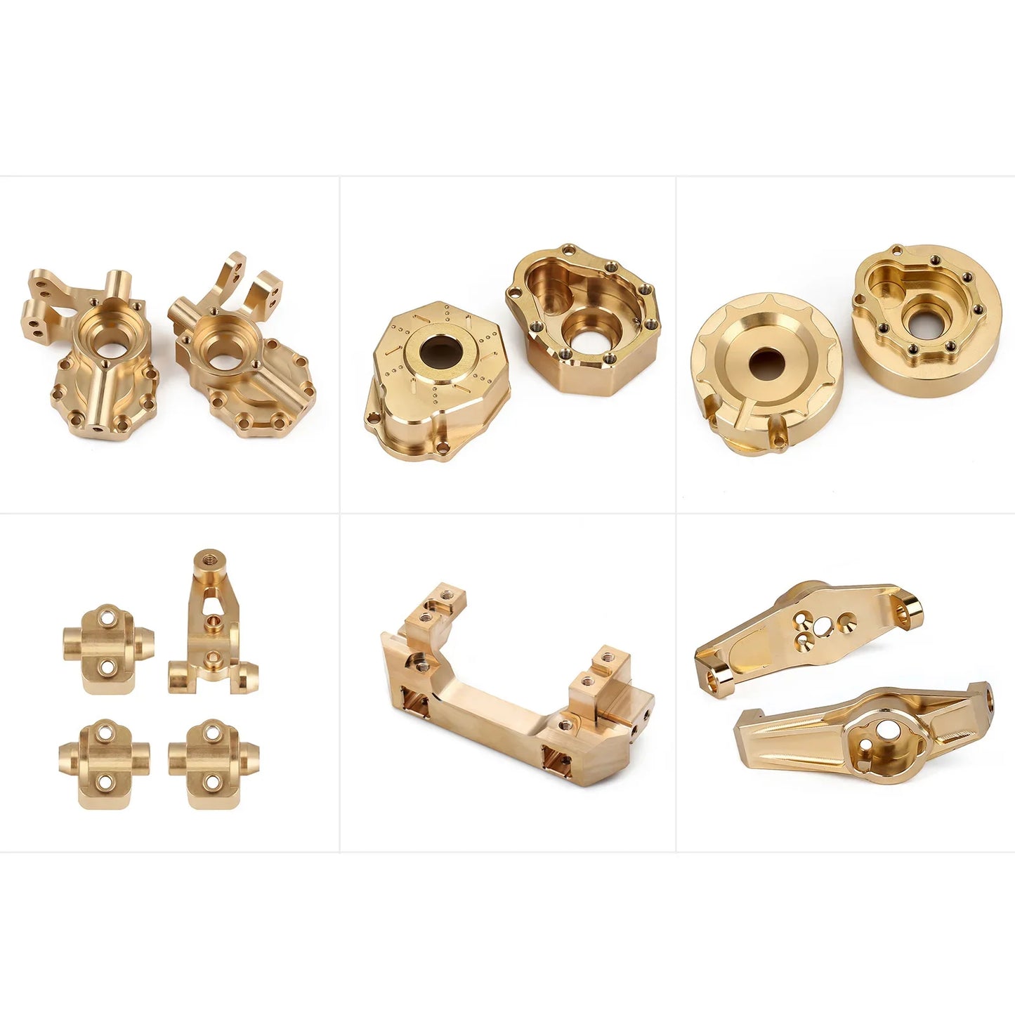 INJORA Heavy Brass Counterweight Portal Drive Housing Bumper Holder Axle Mount for RC Crawler TRX4 TRX-4 TRX6 Upgrade Parts.