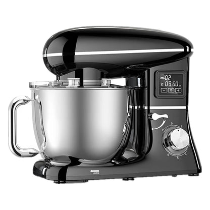 Commercial Stand Mixer 1500W, 6.5L Stainless Steel Bowl 6-Speed, Silent Design Smart Display Multi-Functional Dough Mixer.