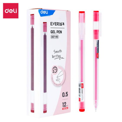 Deli 12 Teile/satz Gel Stift Schule Stifte Set Stift 0,5 MM Farbe Tinte Schreibwaren Student LieferungenWasser-basierte Stift Schreiben malerei Werkzeuge