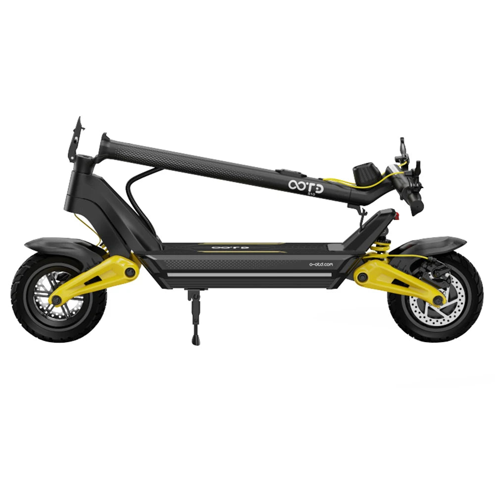 OOTD S10 Folding Electric Scooter 10 Inch Tires 1400W Motor 25km/h Max Speed 48V 20Ah Battery for 60-70km Range 120KG Max Load.