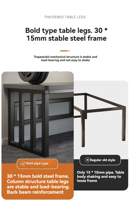 Computertisch, Desktop, Schlafzimmer zu Hause, Schülerlernen, Schreiben, Internet-Netzwerk, roter E-Sport-Schreibtisch, Miethaus, einfaches Büro