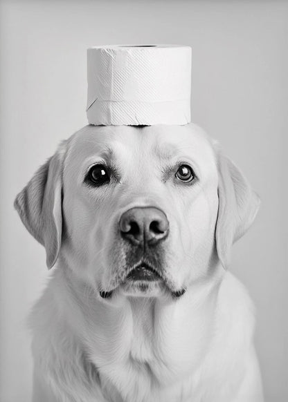 Highland Cow Otter Cat  Raccoon with Toilet Paper Poster Print Canvas Painting Bathroom Wall Art Funny Toilet Humor Home Decor