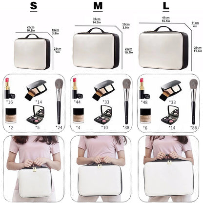 Three-layer Cosmetic Case Large Waterproof Oxford Cloth Manicure Makeup Toolbox,Travel Underwear Storage Box.