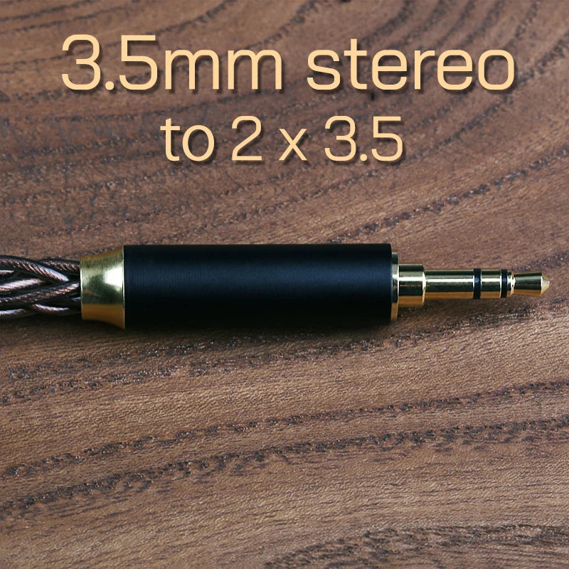 OPENHEART Kingwood 8 Core Litz OCC Headphone Cable 1 to 2 jack dual 3.5/2.5/4.4mm/XLR Pure copper Balanced Replacement Cable