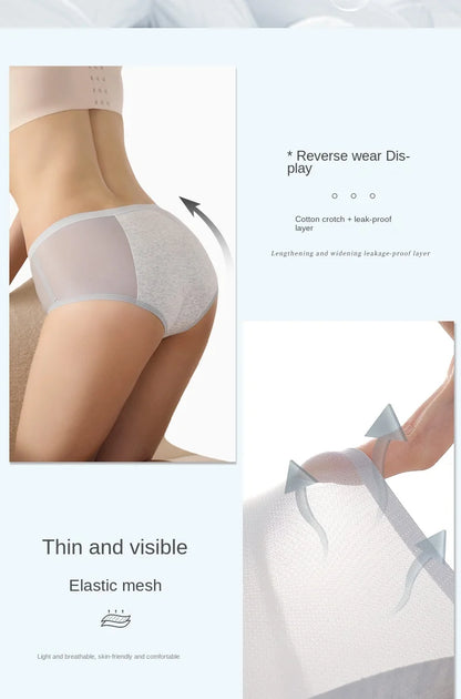 Menstrual Panties for Women Leak Proof Briefs Cotton Lingerie Absorbency Comfortable Physiological Underwear Period Underpants.