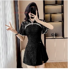 2025 woman aodai vietnam traditional chiffon ao dai dress vietnam robe and pants vietnam traditional clothing improved cheongsam.