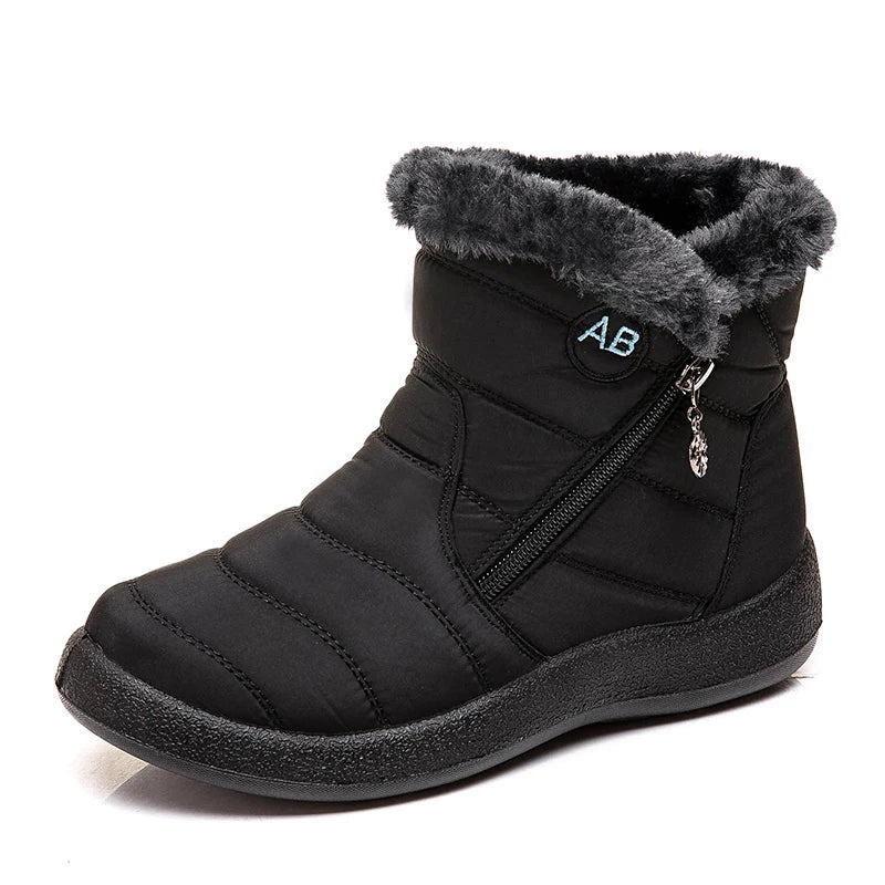 Snow Women Boots Comfortable Women's Boots Waterproof Women Shoes Zipper Shoes Woman Soft Fur Women's Winter Boots Botas Mujer.