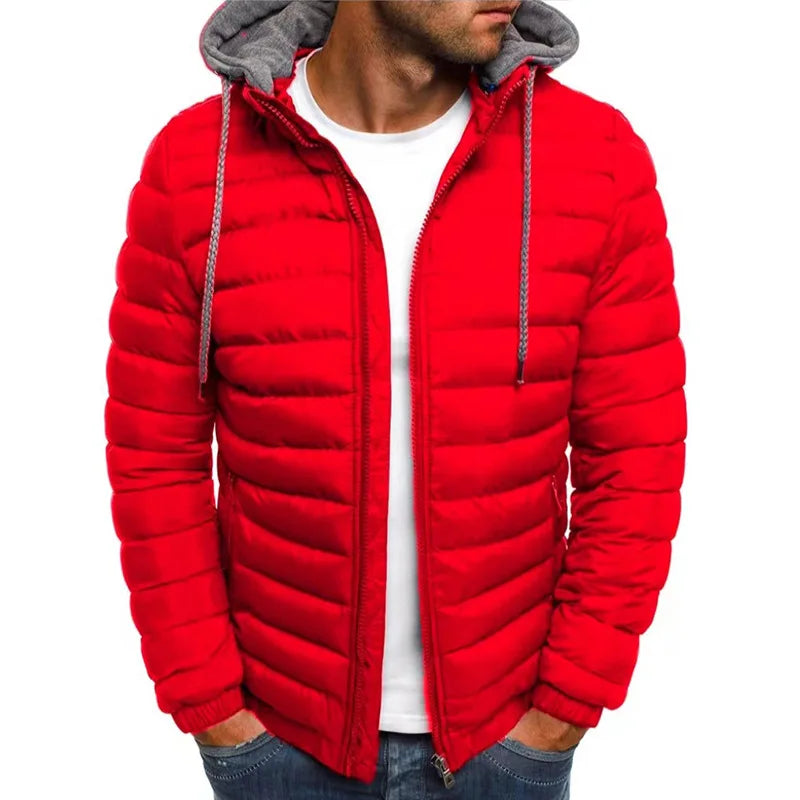 2024 Autumn And Winter Male Loose Overcoat Clothing Outdoor Casual Sportswear Fashion Streetwear Style Hooded Warm Zipper Jacket.