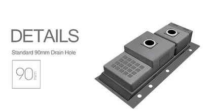 ASRAS 11550 NJH Large Size Smart Purifying Kitchen Sink Handmade Step Sink Ultrasonic Smart Purifying Kitchen Island Sinks