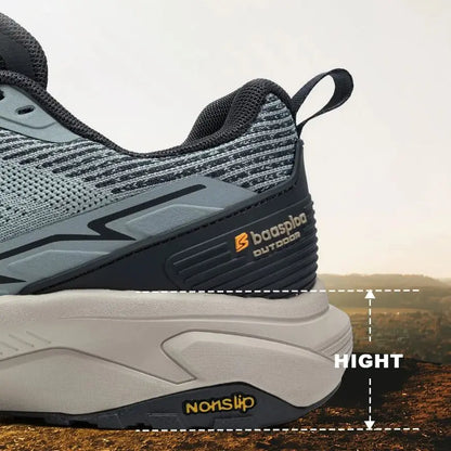 Baasploa Männer Wanderschuhe Komfort Tragen Beständig Outdoor Schuhe Männer Atmungsaktives Mesh Casual Turnschuhe Klettern Nicht-Slip Spitze Up