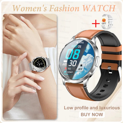 2025 New Smart Watch For Women AMOLED Screen Watches IP68 Waterproof Heart Rate Monitor Ladies Call Smart watch For Android ios