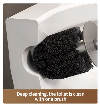 Kein Stanzen Badezimmer-Toilettenregal/Badezimmer-Wandbehang-Toilettenregal/Toilettenbürstenaufbewahrung