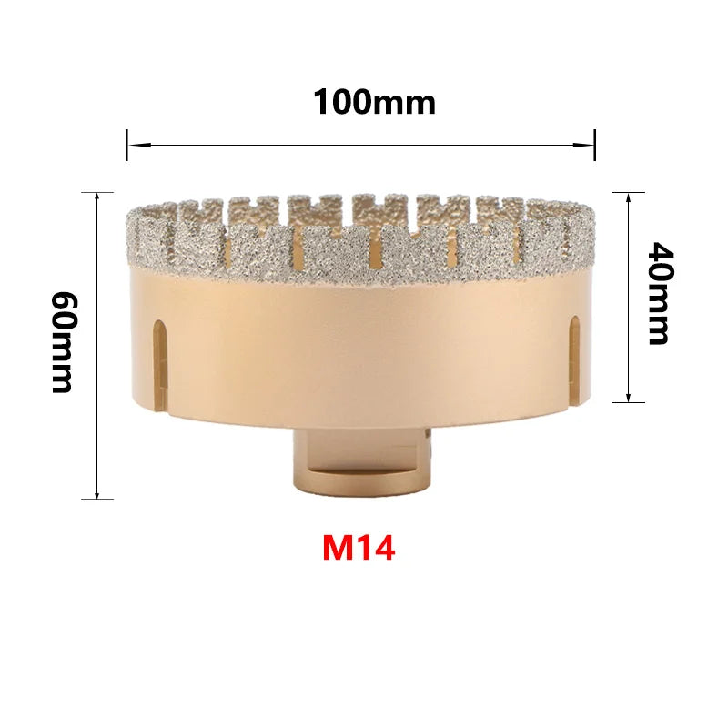 6mm-120mm M14 Gewinde Gelötete Diamantkernbohrer Lochsäge Keramikfliesen Granit Marmor Lochöffner Werkzeuge Trockenbohrer