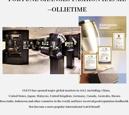 OLEVS 9995 Women's Watch Luxury Elegant Quartz Ladies Wristwatch Top Brand Waterproof Luminous Date Original Watch For Women