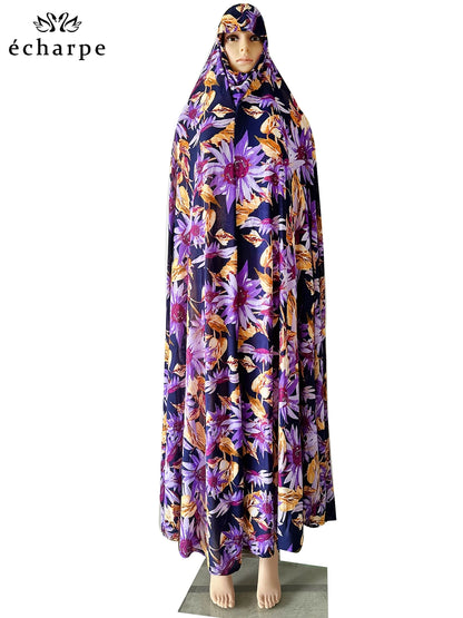 6XL Ramadan Muslim Pullover Sleeveless Dress Women Prayer Garment Arab Jibab Dubai Abaya Islamic Femmel Khimar Worship Robe