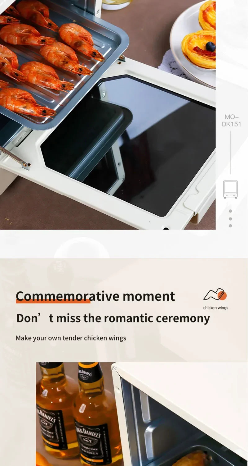 12L Large Capacity Electric Air Fryer Toaster Oven Mechanical Household Kitchen 360° Baking Convection Oven Oil-Free Deep Fryer.