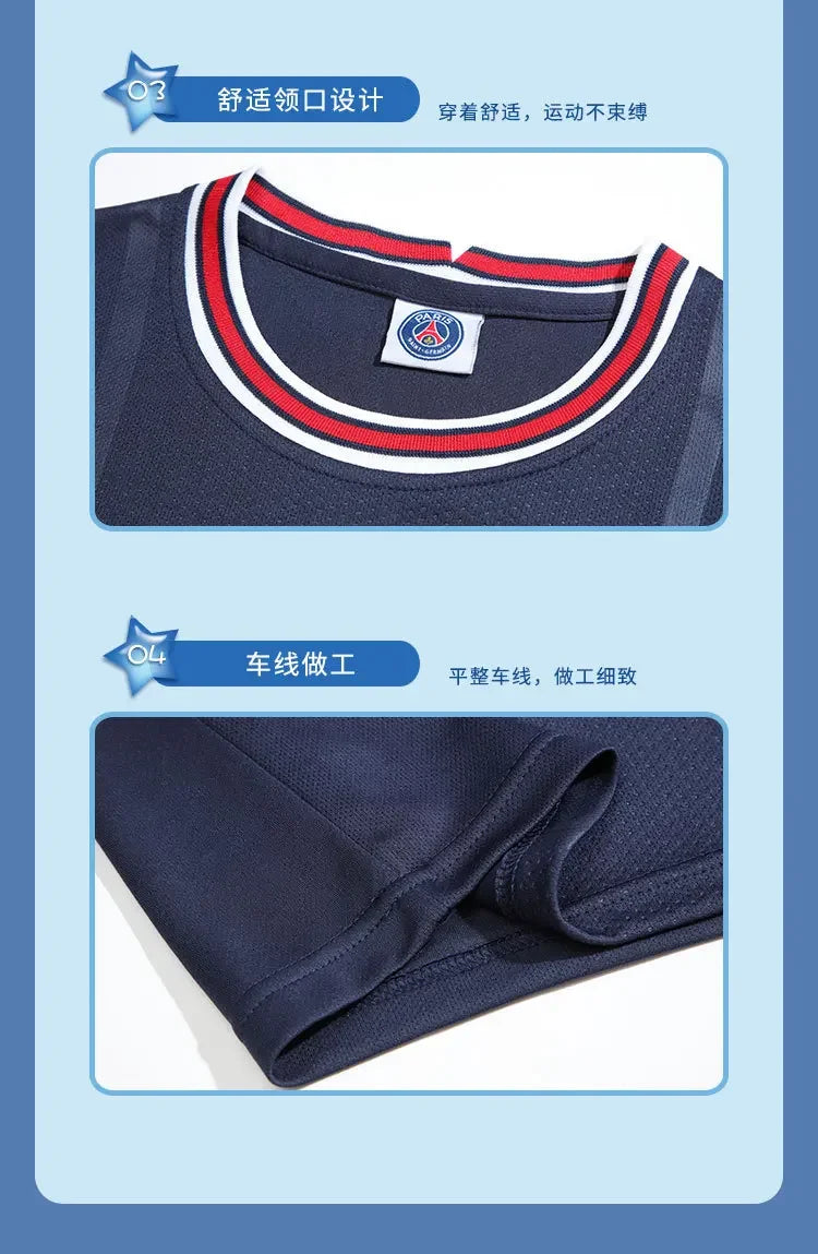 Children's Sports Breathable Set Clothing Two Piece Sweat-absorbing Lightweight Outdoor Grass Sports.