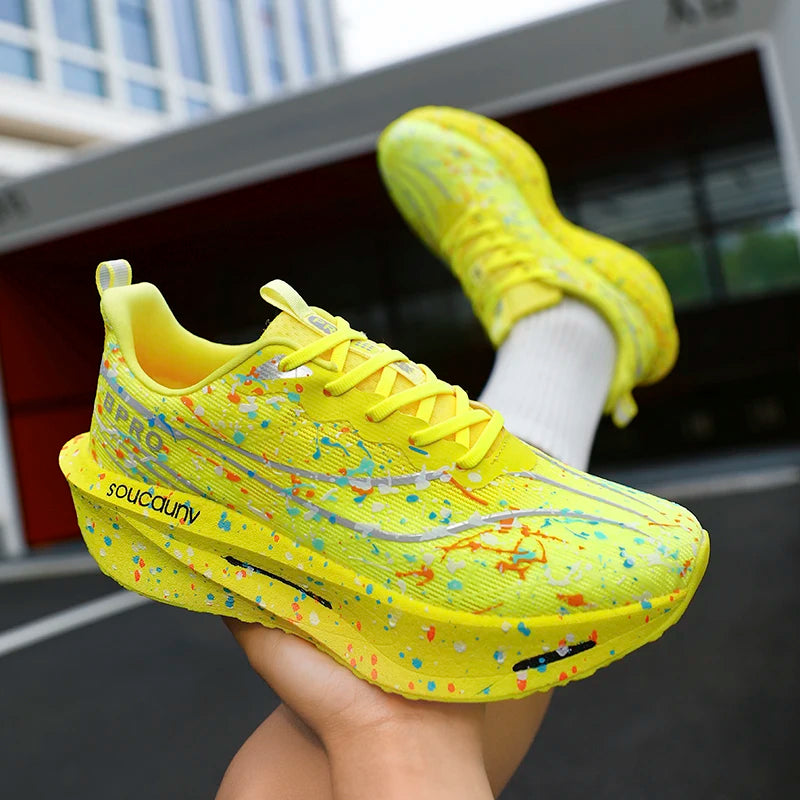 Supercritical E-TPU Marathon Running Shoes Men Women High-quality Road Jogging Shoes Light Comfy Sneakers Mesh Training Shoes