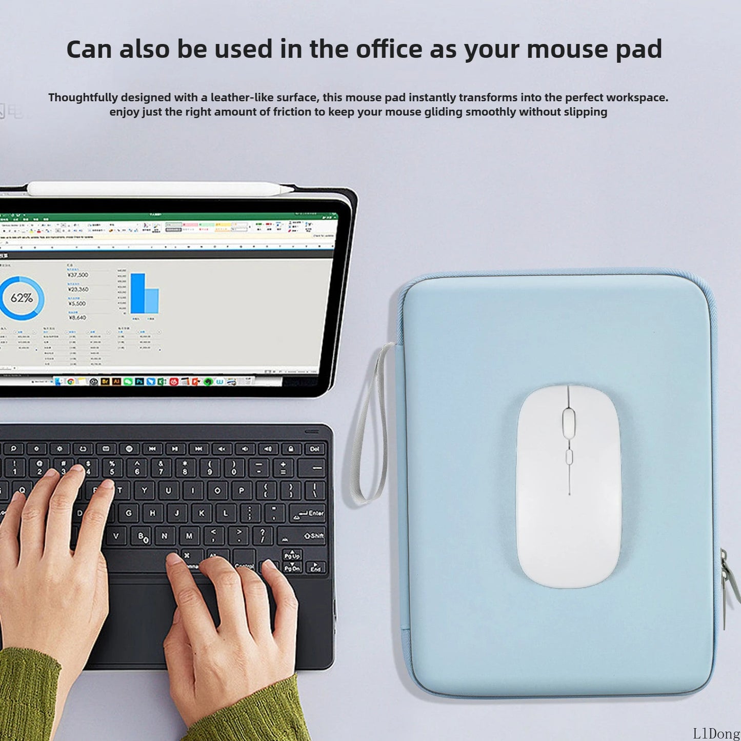 Tablet Cases Bag Sleeve 7.9-12.9 Inch Tablet pouch for IPad air case Pro Samsung Xiaomi Tablet pouch Shockproof  Multi Pockets.