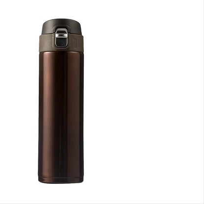 Students Go To School Thermos Cup Creative Bullet Cover Direct Drinking Water Cup Simple Solid Color Durable and Practical.