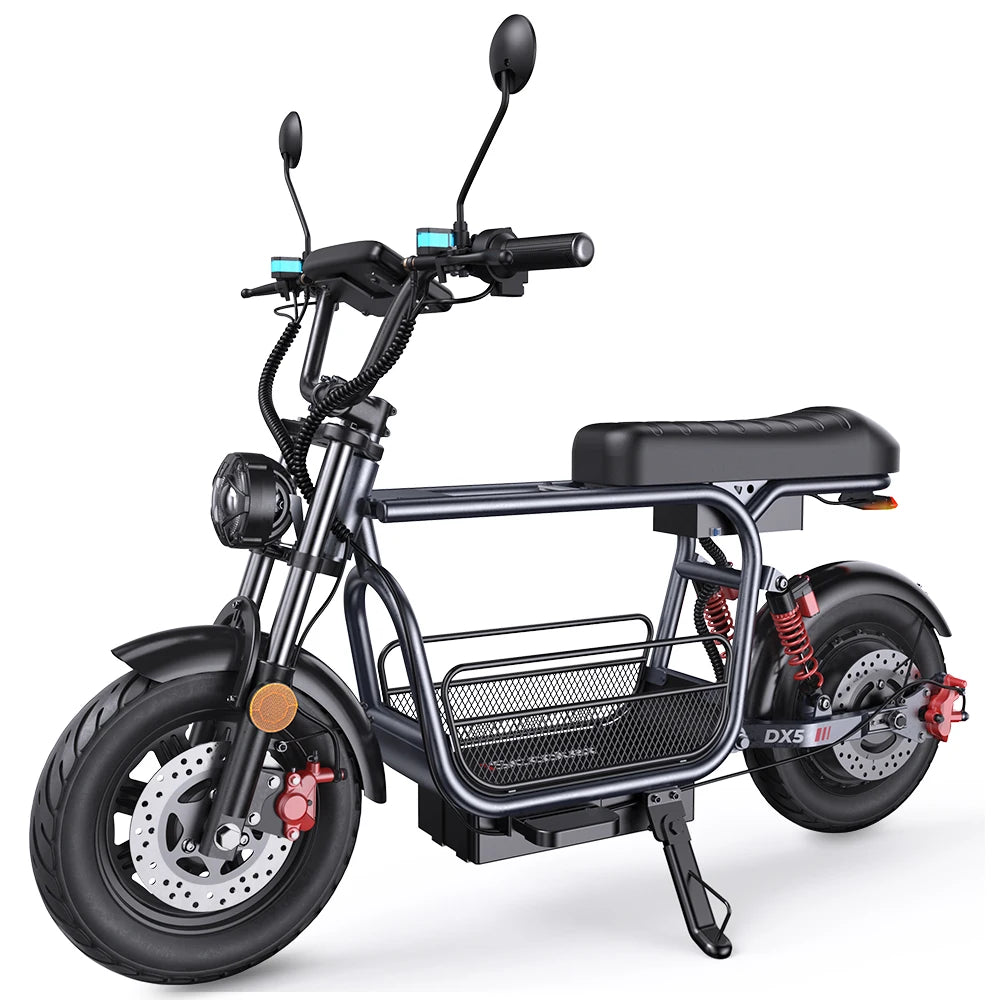 iScooter DX5 Electric Scooter With Seat and Basket 1500W 15.6Ah Scooter for Adults 72KM Range 15''Scooter with NFCs 55KM/h Speed.