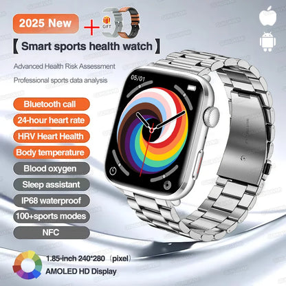 2025 New Iatrology Grade Smart Watch Women Blood pressure Blood oxygen Fat Heart Rate Menstrual Tracking BT Call Bracelet Ladies