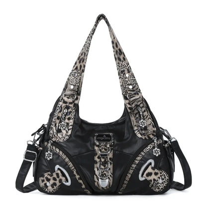 Angelkiss Women Handbags Large Women's Shoulder Bag Leopard Print Top-Handle Fashion Satchel Dumpling Shoulder Tote Hobos Bag.