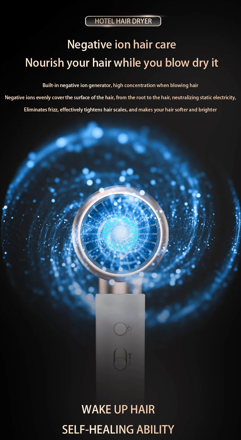 220V Hotel Wall Mounted Hair Dryer Hotel Non punching Negative Ion Hair Protection Cold and Hot Air High Power Hair Dryer