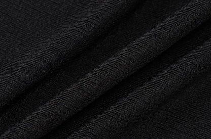 Cryptographic Autumn Casual Basic Asymmetrical Top Women Elegant Solid Long Sleeve Pullovers Black Top Y2K Slim Vintage Clothes.