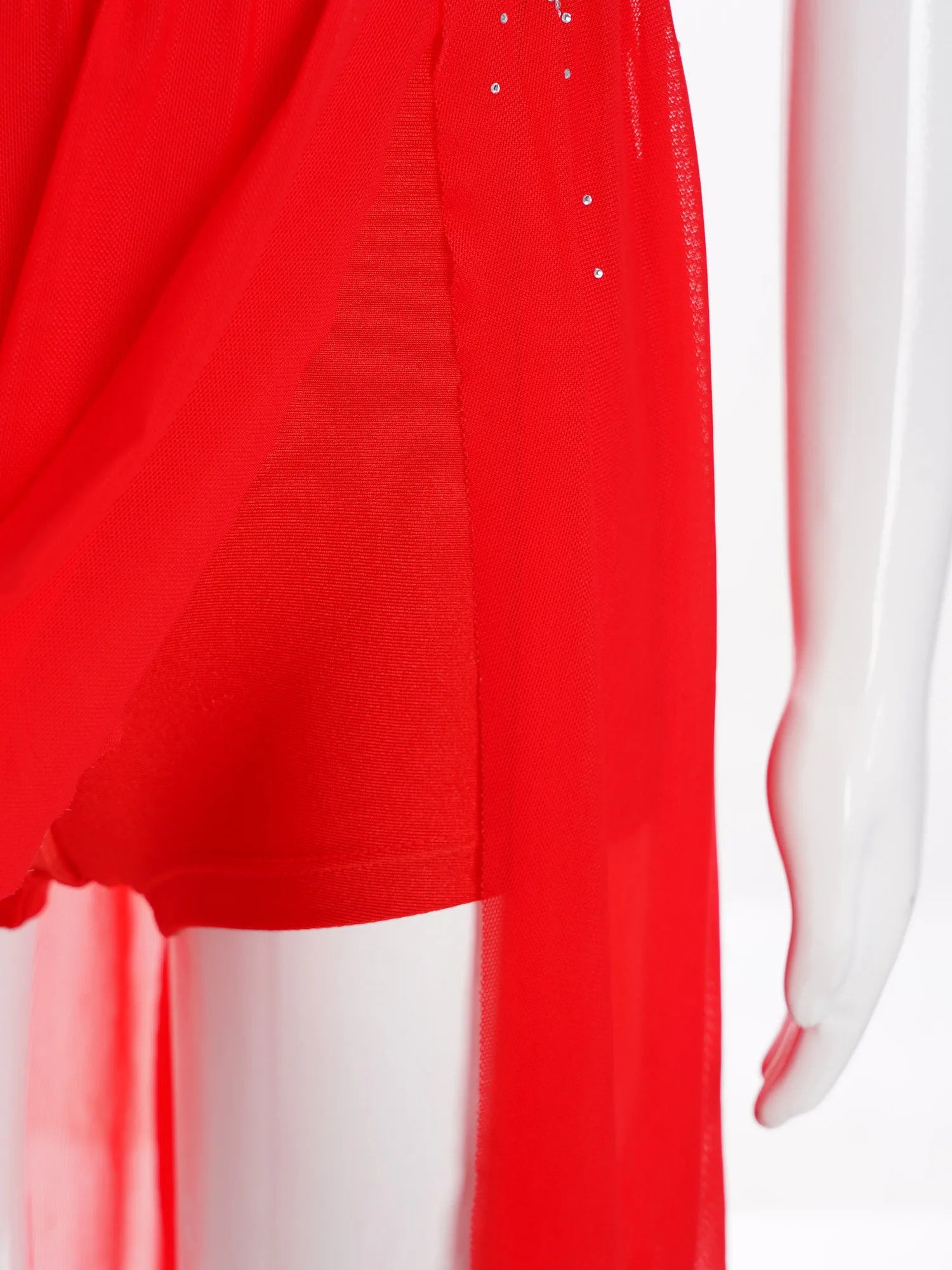 6–16 Jahre Mädchen, modernes lyrisches Tanzkleid, ärmellos, glänzender Strass-Trikot, Tanzkleidung für Skating, Gymnastik, akrobatische Leistung.