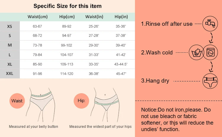 Hot Sale Mid-Rise Seamless Menstrual Period Panties 4 Layers Absorbent Leak Proof Culotte Lengthened Menstrual Panties.
