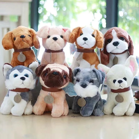 20CM Cute Puppy Plush Toy Kawaii Small Pet Dog Husky Golden Retriever Doll Send Children Birthday Christmas Gift.