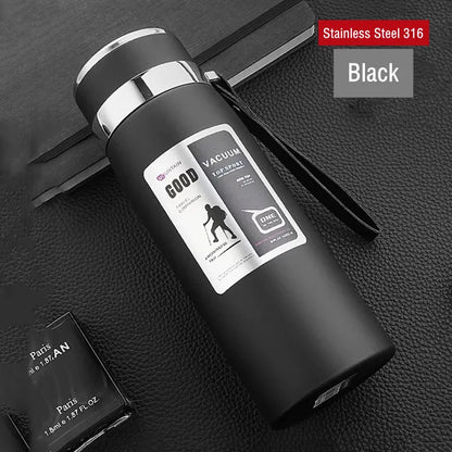 600ML/1000ML/1500ML Double Stainless Steel 316 Thermal Flask With Filter Portable Coffee Tea Thermal Bottle Travel Tumbler.