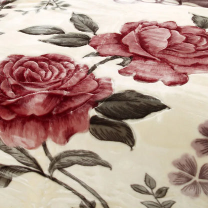 Ultra Soft Cozy Flowers Rose Throw Blanket Microfiber Heavy Fluffy Fleece Blanket for Home Bed Dormitory.