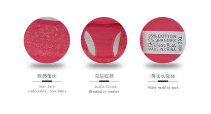 Cotton panties 2XL 3XL 4XL plus size briefs women Underwear high waist lingerie female intimate Transparent lace 3 pieces/lot.