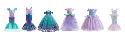 Mädchen Prinzessin Kleider Meerjungfrau Motto Party Sling Mesh Rock Pailletten Leistung Kostüm Geburtstag Kinder Kleidung Perle Säuglings Kleid