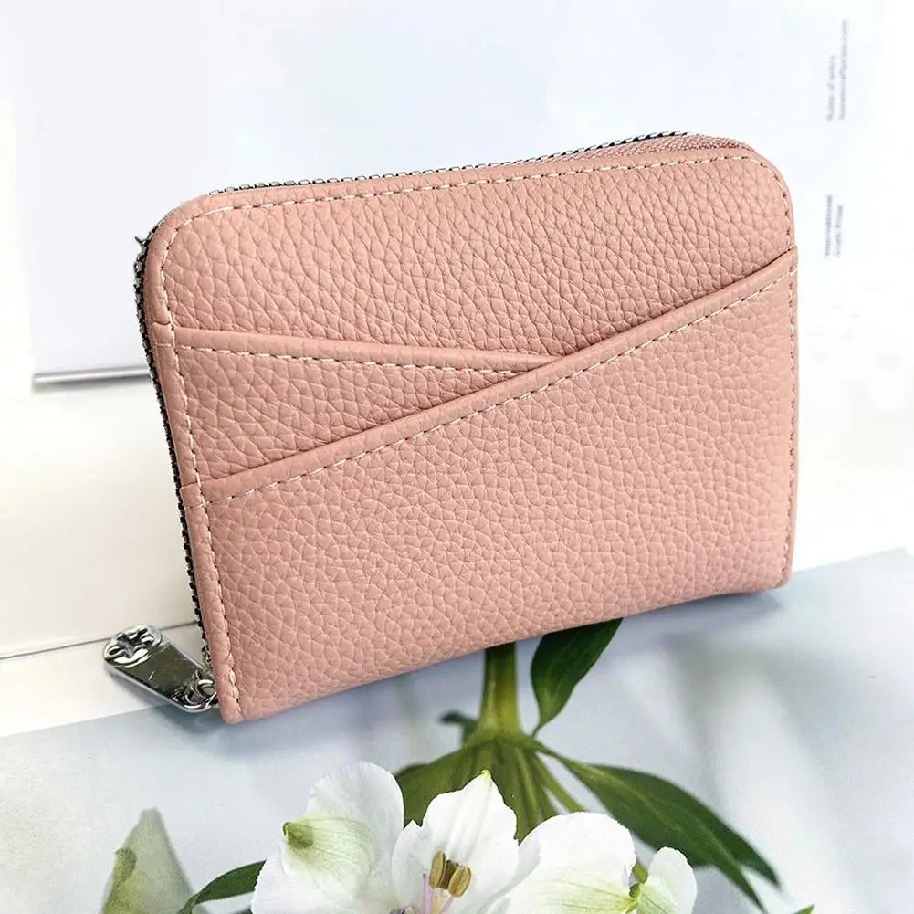 Multi-Pocket Portable PU Leather Wallet Japanese Wallet Coin Bags Multi-Card Slot ID Card Holder Coin Zipper Purse For Women.