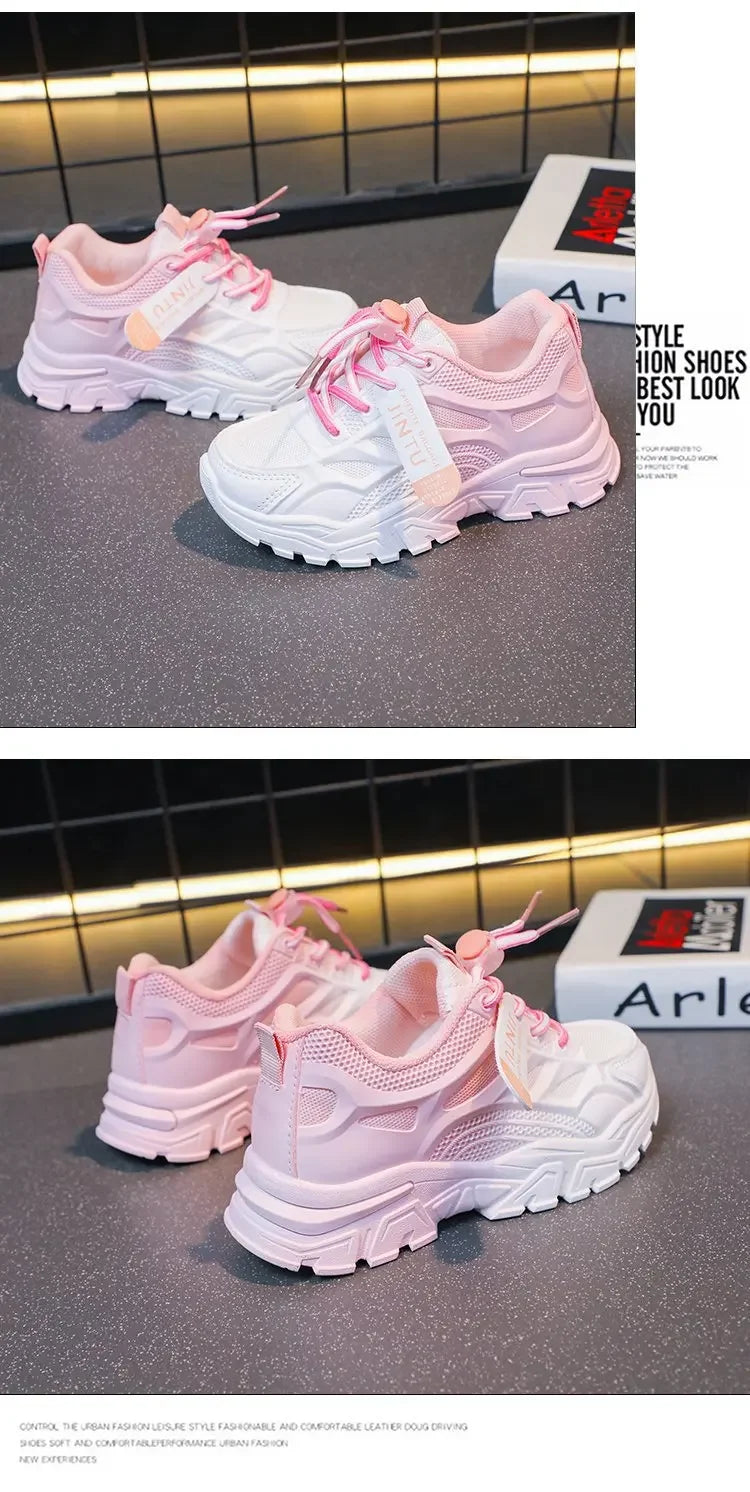 Kids Fashion Shoes For Boys Girls Toddler Boy Girl Soft Sports Shoes Children Running Sneakers Air Mesh Breathable 26-37.