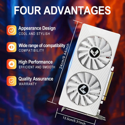 SOYO AMD Radeon RX580 8GB Gaming Graphics Card 2048SP GDDR5 256Bit PCIE 3.0 x16 DP DVI RX580 8GB GPU Desktop Computer Video Card.