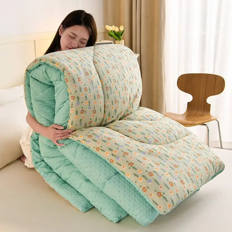 Thickened warm Doudou quilt spring and autumn quilt winter velvet thickened washed Doudou yarn double quilt core